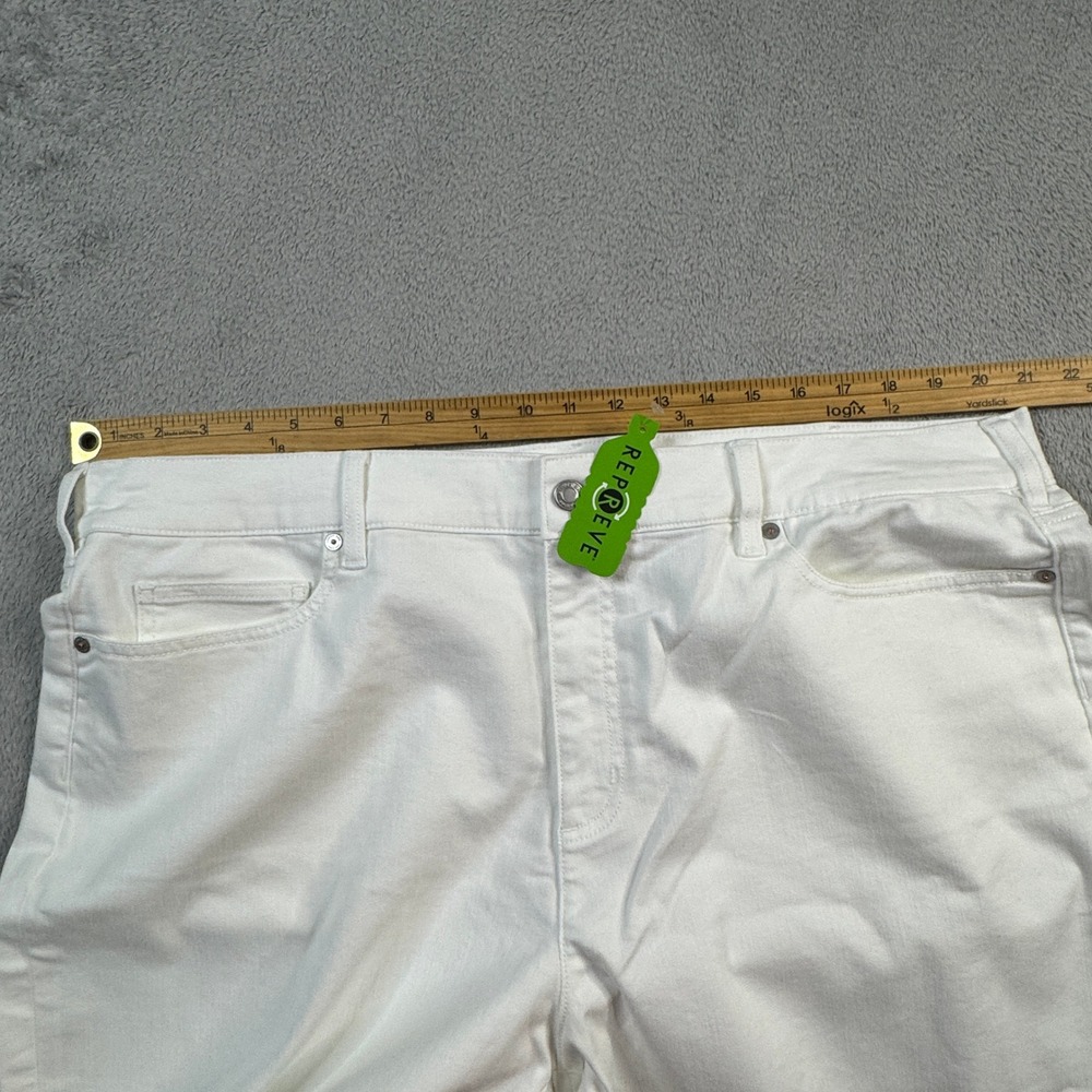 NWOT Lands' End Crop Pants Women 22W White Wide Leg Denim Repreve - Picture 10 of 12